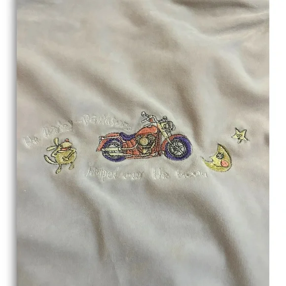 Vintage Harley Davidson Baby Blanket - Picture 3 of 10